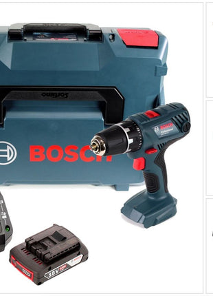 Bosch Professional GSR 18V-21 Akku Bohrschrauber 18V 55Nm + 1x Akku 2,0Ah + Ladegerät + L-Boxx - Toolbrothers