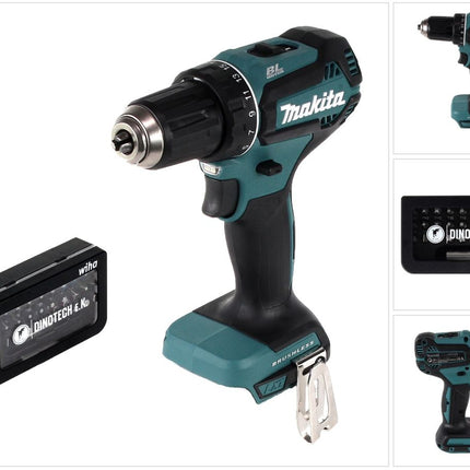 Makita DDF 485 Z Akku Bohrschrauber 18 V 50Nm + Wiha Bit Set 31 tlg. Bitbox - ohne Akku, ohne Ladegerät - Toolbrothers