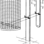 Supporto in ferro ( 9194491024 ) Altezza 1400 mm per l'inserimento nel calcestruzzo adatto a cestini da 27 l