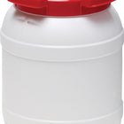 Fusto a collo largo ( 9000450100 ) 6,0 l PE bianco con coperchio rosso Apertura di riempimento Ø 136 mm