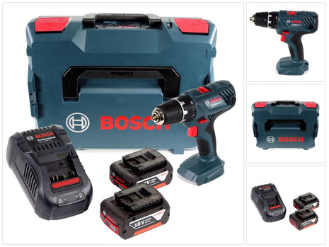 Bosch Professional GSR 18V-21 Akku Bohrschrauber 18V 55Nm + 2x Akku 3,0Ah + Ladegerät + L-Boxx - Toolbrothers