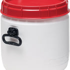 Fusto a collo largo ( 9000450111 ) 26 l bianco con coperchio rosso Apertura di riempimento Ø 296 mm