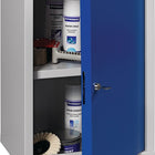 Hängeschrank ( 9000453657 ) H600xB400xT300 mm Vollblech, 1 Boden lichtgrau, RAL 7035/enzianblau, RAL 5010