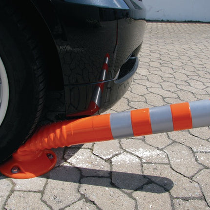 Sperrpfosten ( 9000490022 ) Kunststoff schwarz/gelb Ø 80 mm Höhe über Flur=750 mm