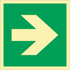 Rettungszeichen ASR A1.3/DIN EN ISO 7010/DIN 67510 ( 9000477474 ) L148xB148 mm Kunststoff