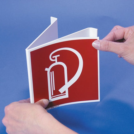 Cartello angolare ( 3000277614 ) L148xL148 mm vuoto in plastica bianca