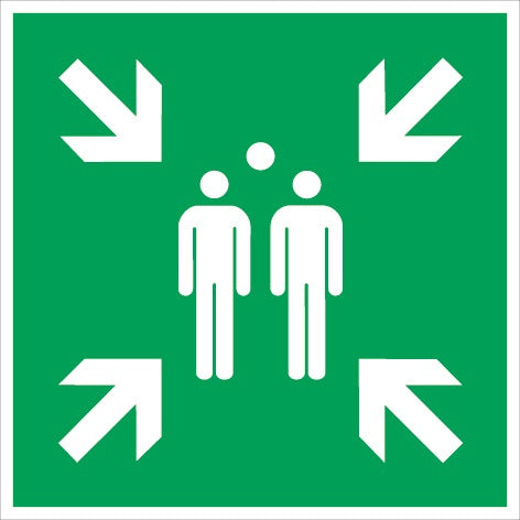 Segnale di fuga ASR A1.3/DIN EN ISO 7010 ( 9000477470 ) L400xL400 mm alluminio