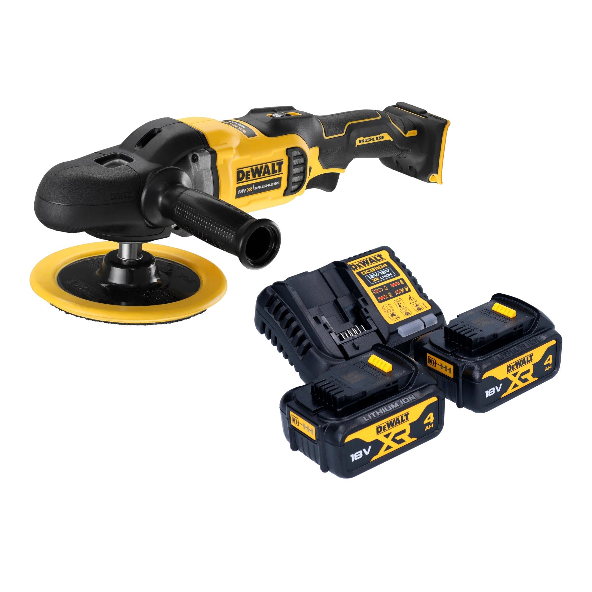 DeWalt DCM 849 M2 Akku Exzenter Poliermaschine 18 V 180 mm Brushless 2x Akku 4 0 Ah Ladegeraet 0 - toolbrothers