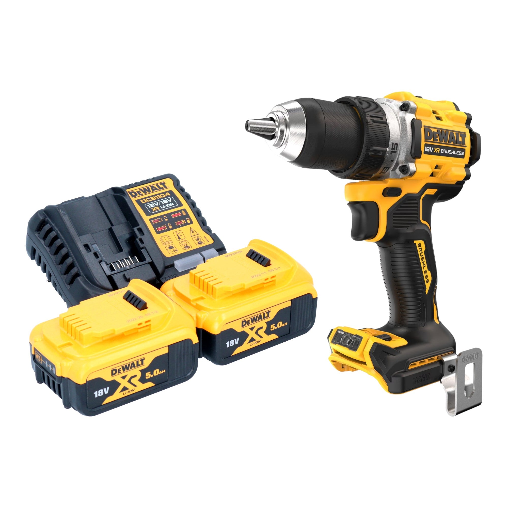 DeWalt DCD 800 P2 Akku Bohrschrauber 18 V 90 Nm Brushless 2x Akku 5 0 Ah Ladegeraet 0 - toolbrothers