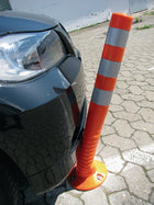 Palo di sbarramento ( 9000490028 ) in plastica nera/gialla Ø 80 mm Altezza dal pavimento = 1000 mm