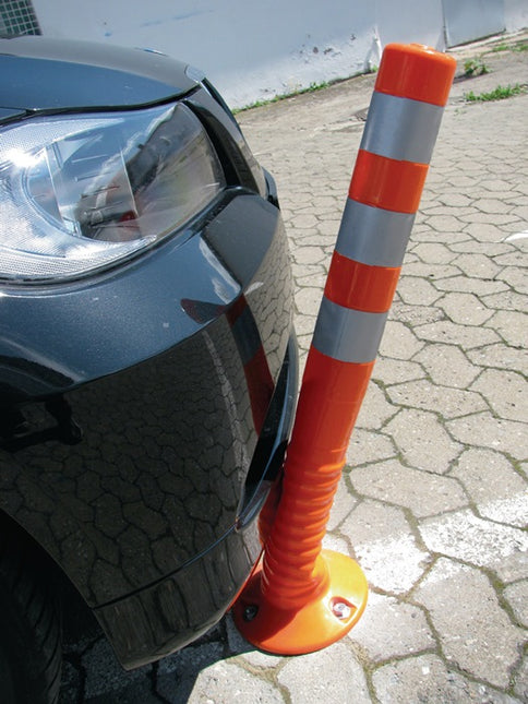 Palo di sbarramento ( 9000490020 ) in plastica arancione/bianco Ø 80 mm con materiale di fissaggio