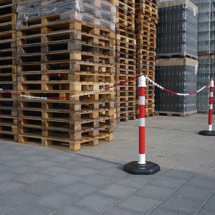 Sperrpfosten ( 9000490023 ) PPC rot/weiß Ø 63 mm mit Öse