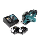 Makita DCS 552 RM 18 V Akku Metall Handkreissäge 136 mm + 2x 4,0 Ah Akku und Ladegerät + Sägeblatt und Schutzbrille - Toolbrothers