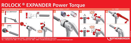 Espansore Rothenberger ROLOCK(R) Espansore Power Torque ( 4000781121 ) Teste di espansione fino a 42 mm (1 3/4″)