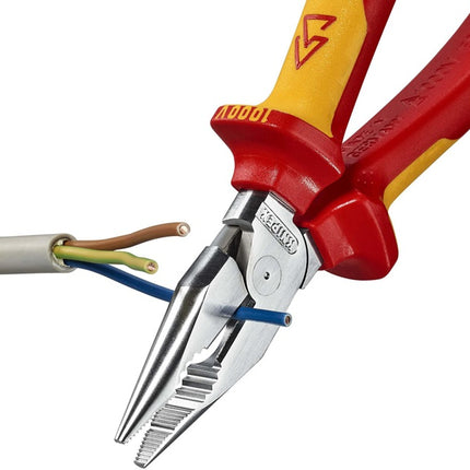 Pinza combinata ad ago Knipex ( 8002875246 ) lunghezza 185 mm cromata VDE