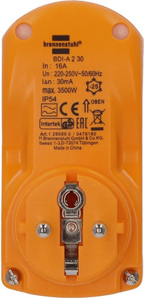 Adattatore di protezione personale Brennenstuhl BDI-A2 30 ( 4000873784 ) 16 A 230/50 V / Hz IP54