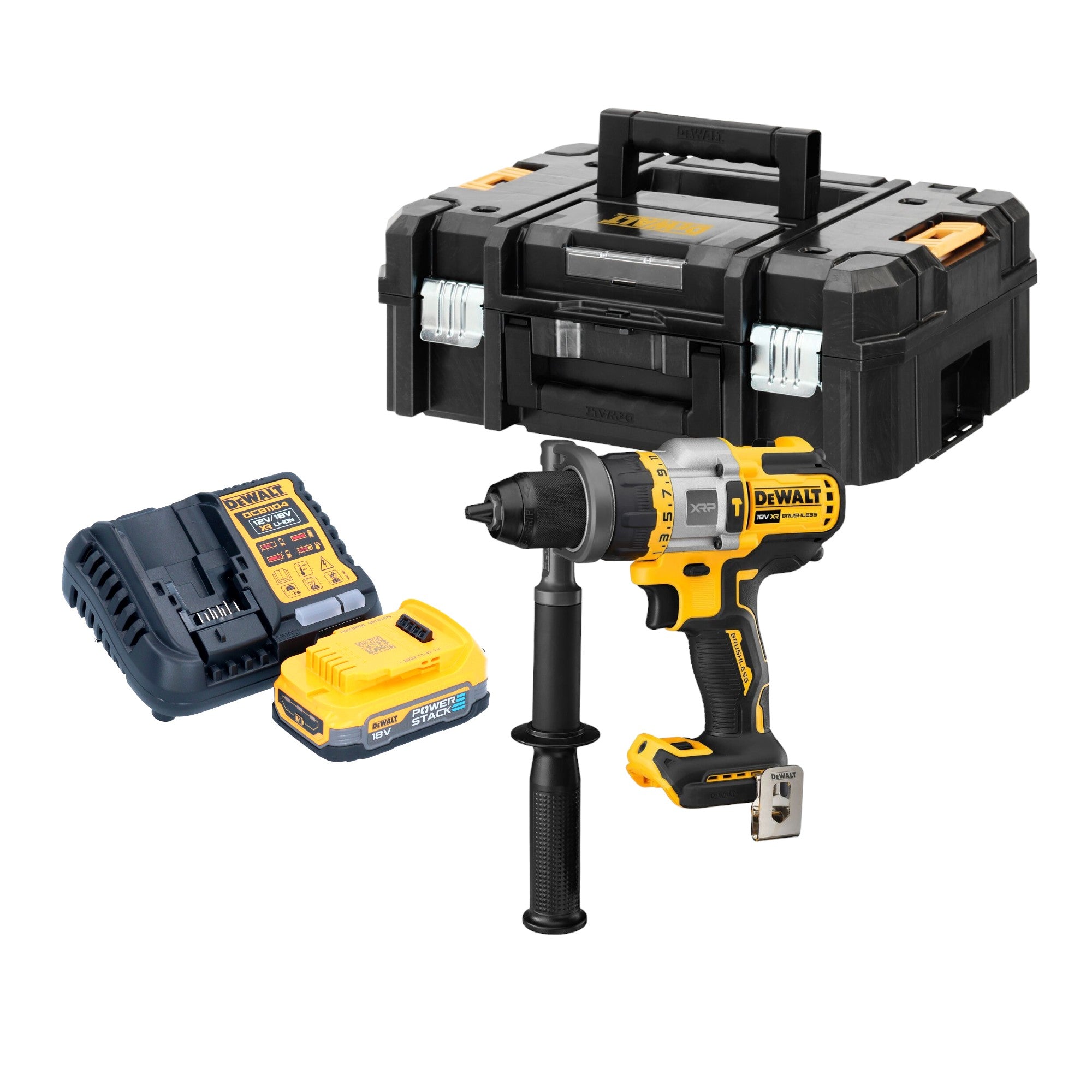 DeWalt DCD 999 E1T Akku Schlagbohrschrauber 18 V 95 Nm Brushless 1x Powerstack Akku 1 7 Ah Ladegeraet TSTAK 0 - toolbrothers