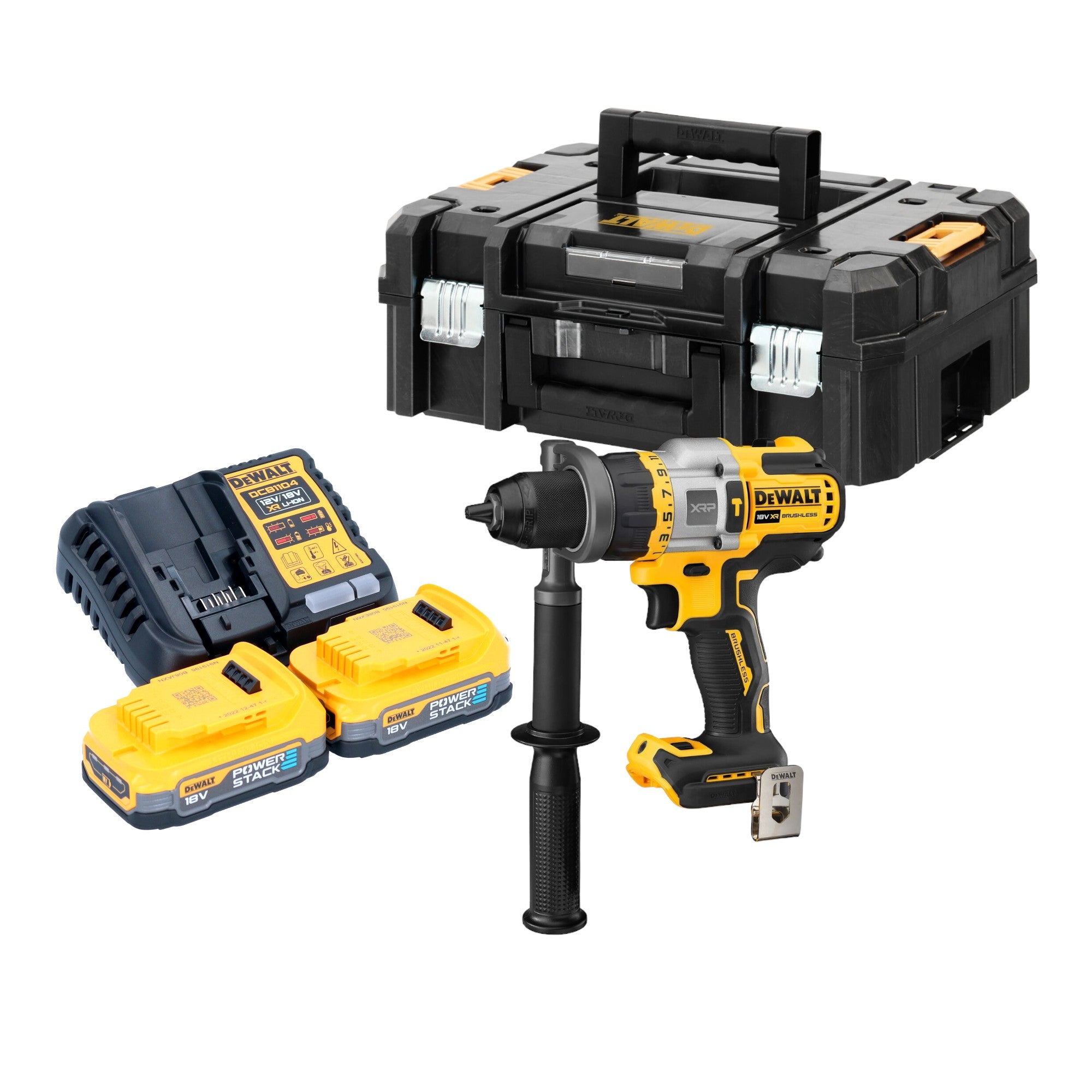 DeWalt DCD 999 E2T Akku Schlagbohrschrauber 18 V 95 Nm Brushless 2x Powerstack Akku 1 7 Ah Ladegeraet TSTAK 0 - toolbrothers