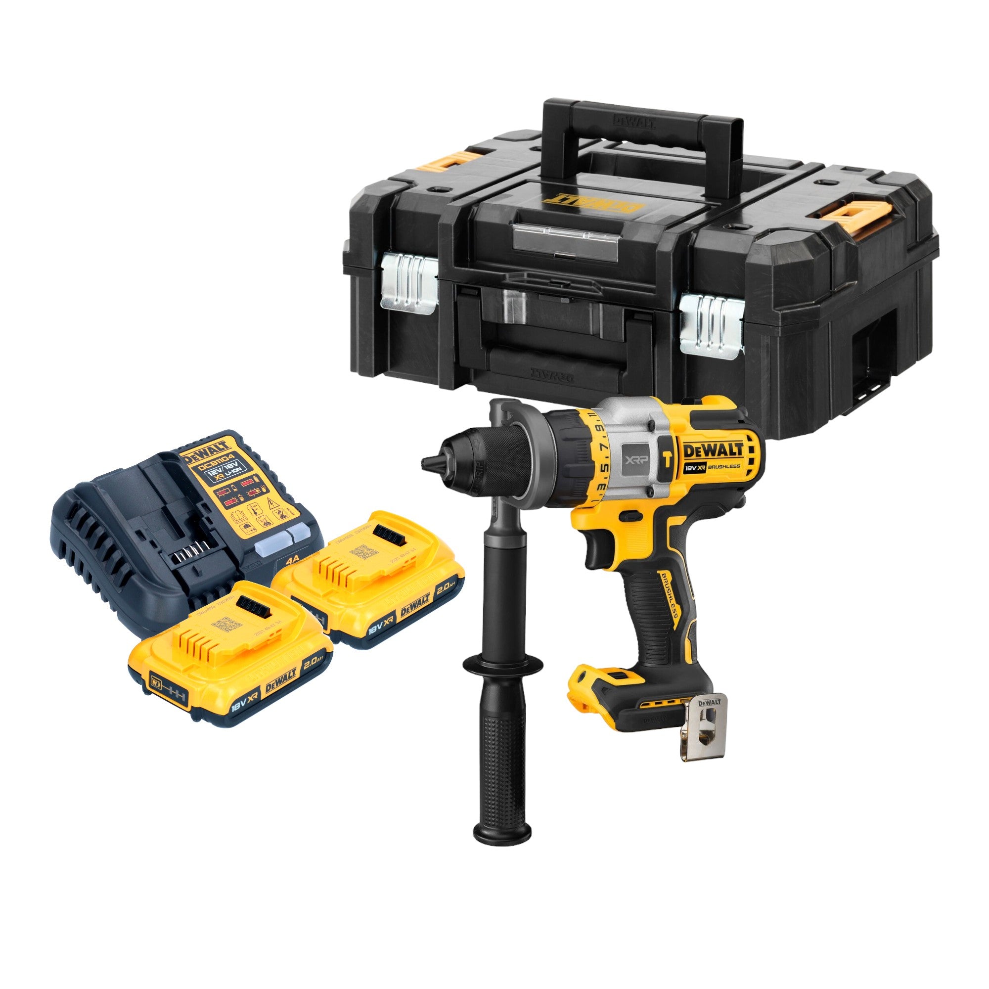 DeWalt DCD 999 D2T Akku Schlagbohrschrauber 18 V 95 Nm Brushless 2x Akku 2 0 Ah Ladegeraet TSTAK 0 - toolbrothers