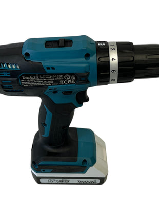 Makita HP 488 DWAX4 Perceuse-visseuse à percussion sans fil 18 V 42 Nm série G + 1x batterie 2,0 Ah + chargeur + 74 pcs. jeu d'embouts + coffret