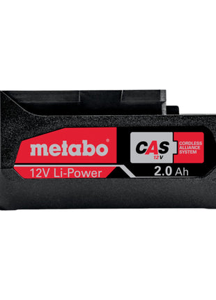 Juego de baterías Metabo 4x Li-Power batería 12 V 2,0 Ah / 2000 mAh Li-Ion con indicador de nivel de carga (4x 625406000)