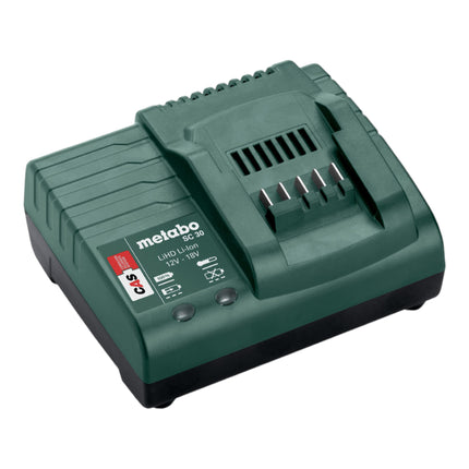 Set base Metabo 12 V 4x batterie Li-Power 2,0 Ah ( 4x 625406000 ) + caricatore SC 30 ( 316067840 )