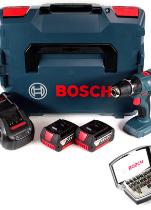 Bosch Professional GSB 18V-21 Akku Schlagbohrschrauber 18V 55Nm + 2x Akku 6,0Ah + Ladegerät + Bit-Set + L-Boxx - Toolbrothers