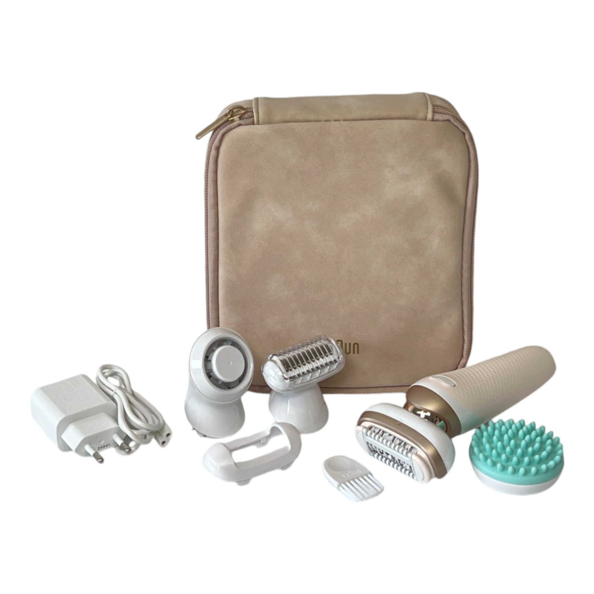 BRAUN Silk Epil 9 071 3D Flex Epilierer Damen Haarentferner fuer langanhaltende Haarentfernung Rasieraufsatz Massageaufsatz Weiss Gold 1 - toolbrothers
