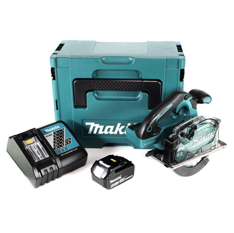 Makita DCS 553 RM1J Akku Metallhandkreissäge 18V 150 mm Brushless + 1x Akku 4,0Ah + Ladegerät + Makpac - Toolbrothers