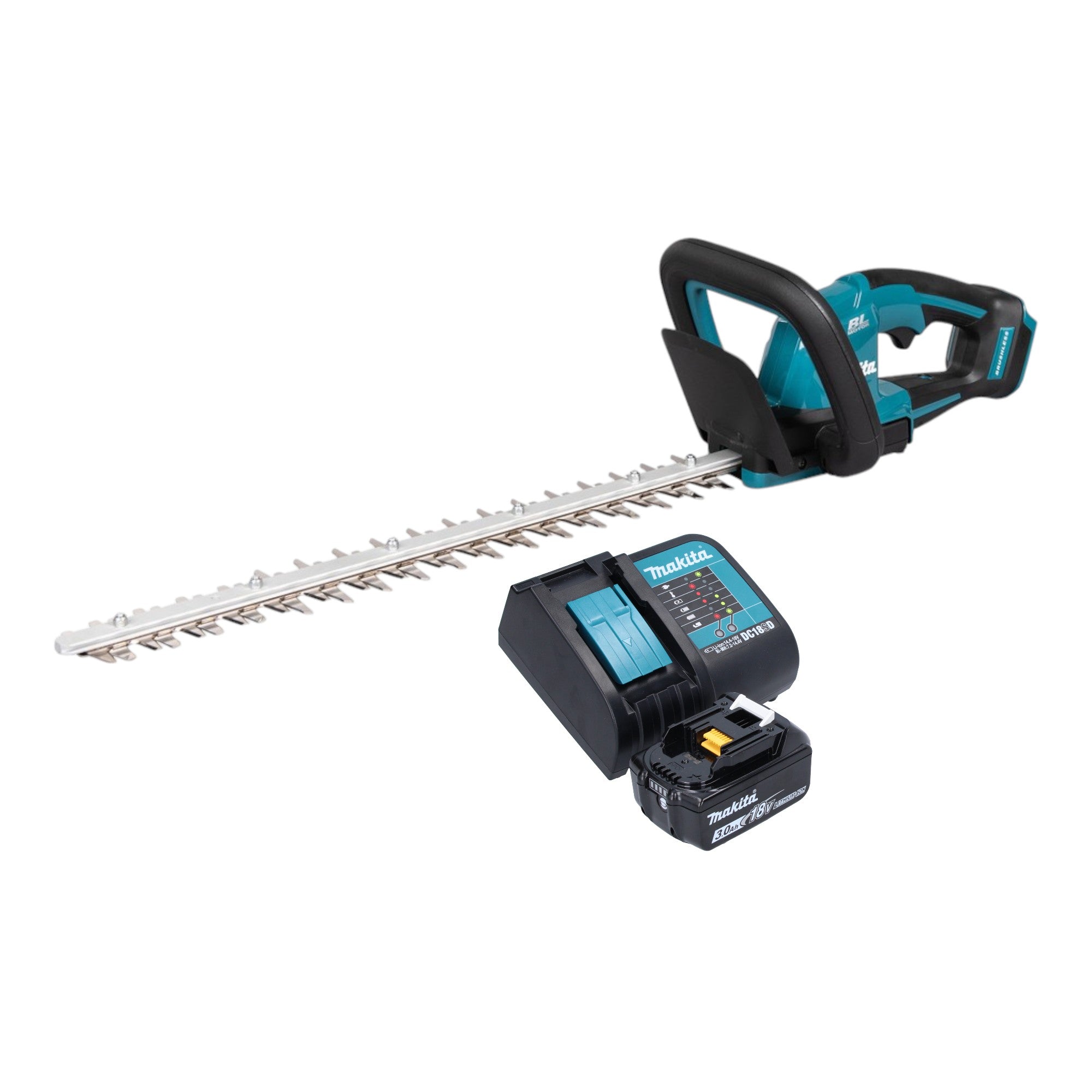 Makita DUH 506 SF Akku Heckenschere 18 V 50 cm Brushless 1x Akku 3 0 Ah Ladegeraet 0 - toolbrothers