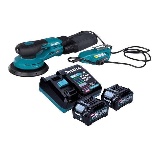 Makita BO 002 CGD201 Akku Exzenterschleifer 40 V max 150 mm 5 0 mm Hub Brushless 2x Akku 2 5 Ah Ladegeraet 0 - toolbrothers