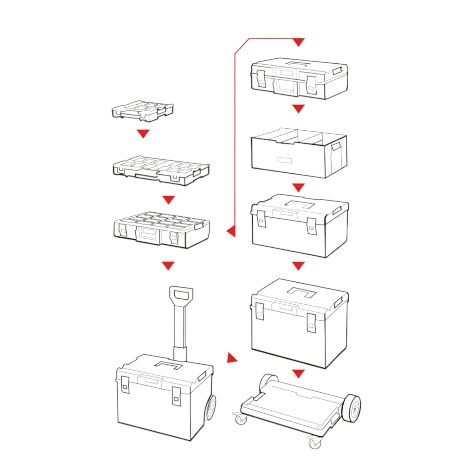 Qbrick System PRIME Toolbox 150 Vario RED Ultra HD Custom Koffer 535 x 327 x 140 mm 13 5 l IP66 2 - toolbrothers