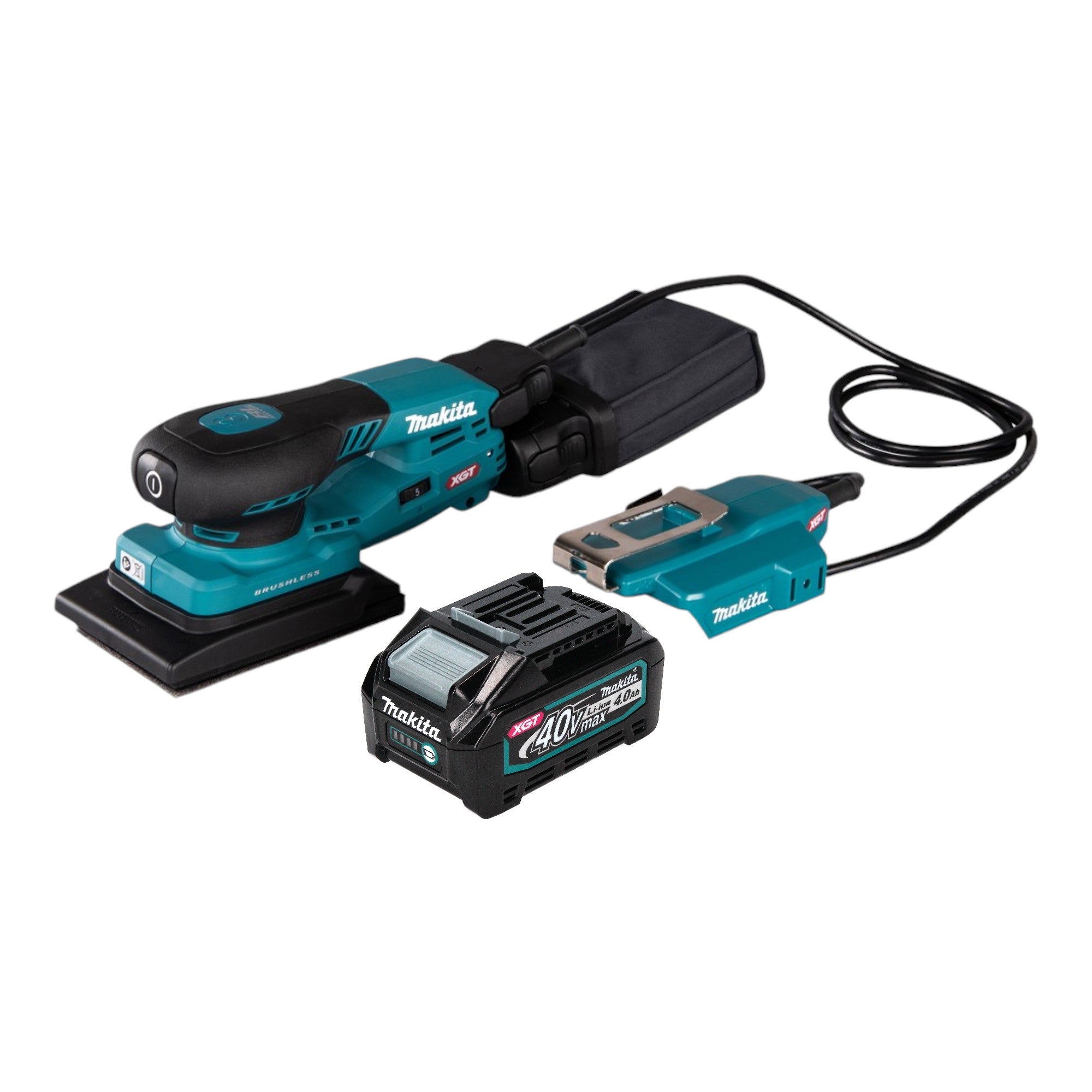 Makita BO 005 CGM1 Akku Schwingschleifer 40 V max 80 x 130 mm 3 0 mm Hub Brushless 1x Akku 4 0 Ah ohne Ladegeraet 0 - toolbrothers
