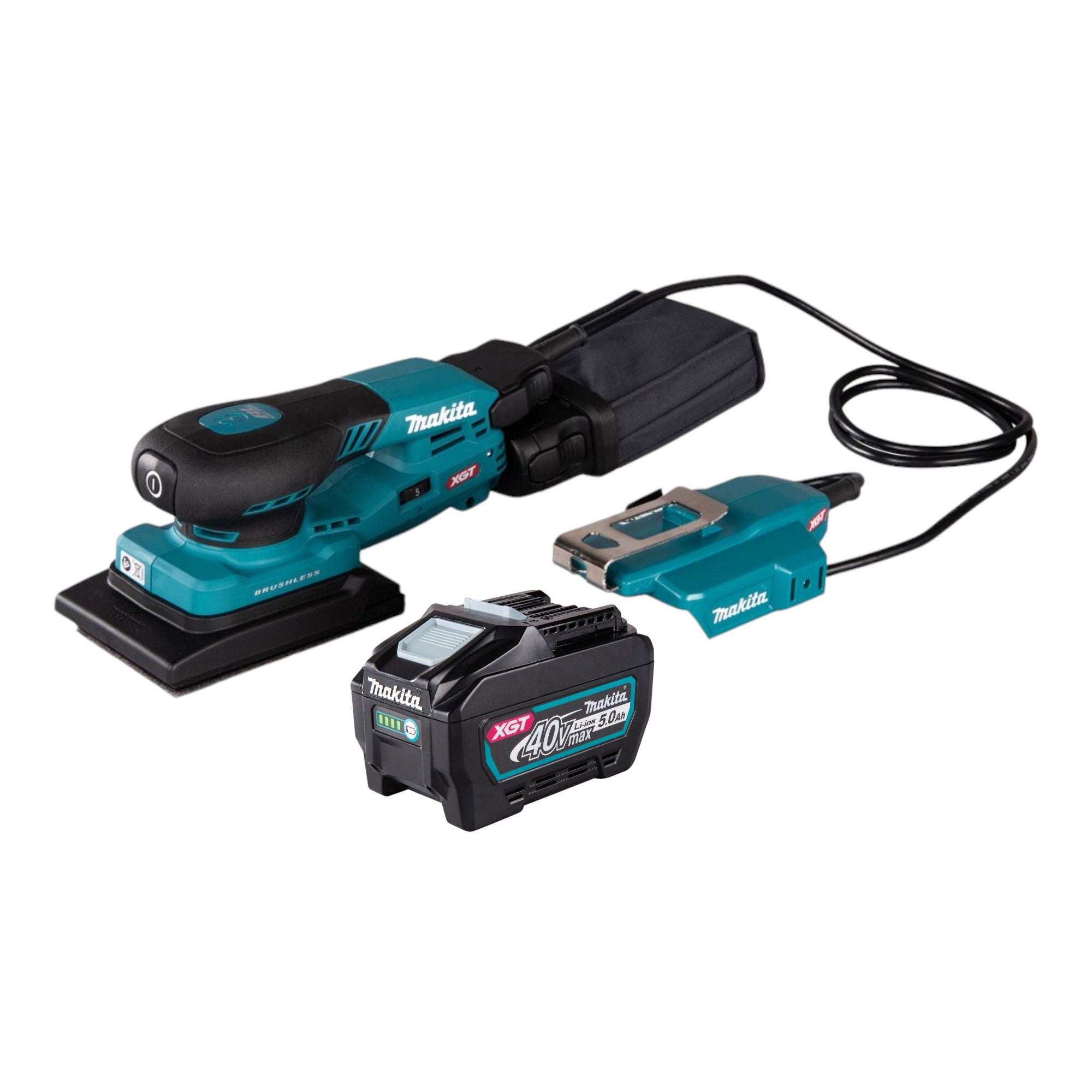Makita BO 005 CGT1 Akku Schwingschleifer 40 V max 80 x 130 mm 3 0 mm Hub Brushless 1x Akku 5 0 Ah ohne Ladegeraet 0 - toolbrothers