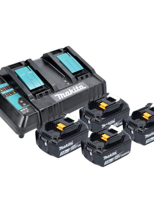 Cortacésped a batería Makita DLM 538 CF4 36 V (2x 18 V) 530 mm + 4x batería 3,0 Ah + cargador