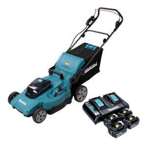 Rasaerba a batteria Makita DLM 538 PM4 36 V ( 2x 18 V ) 530 mm + 4x batteria 4,0 Ah + caricabatterie