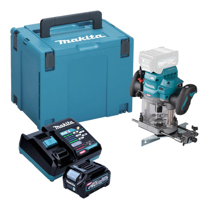 Makita RP 001 GD101 Akku Oberfraese 40 V max 12 mm Brushless 1x Akku 2 5 Ah Ladegeraet Makpac 0 - toolbrothers