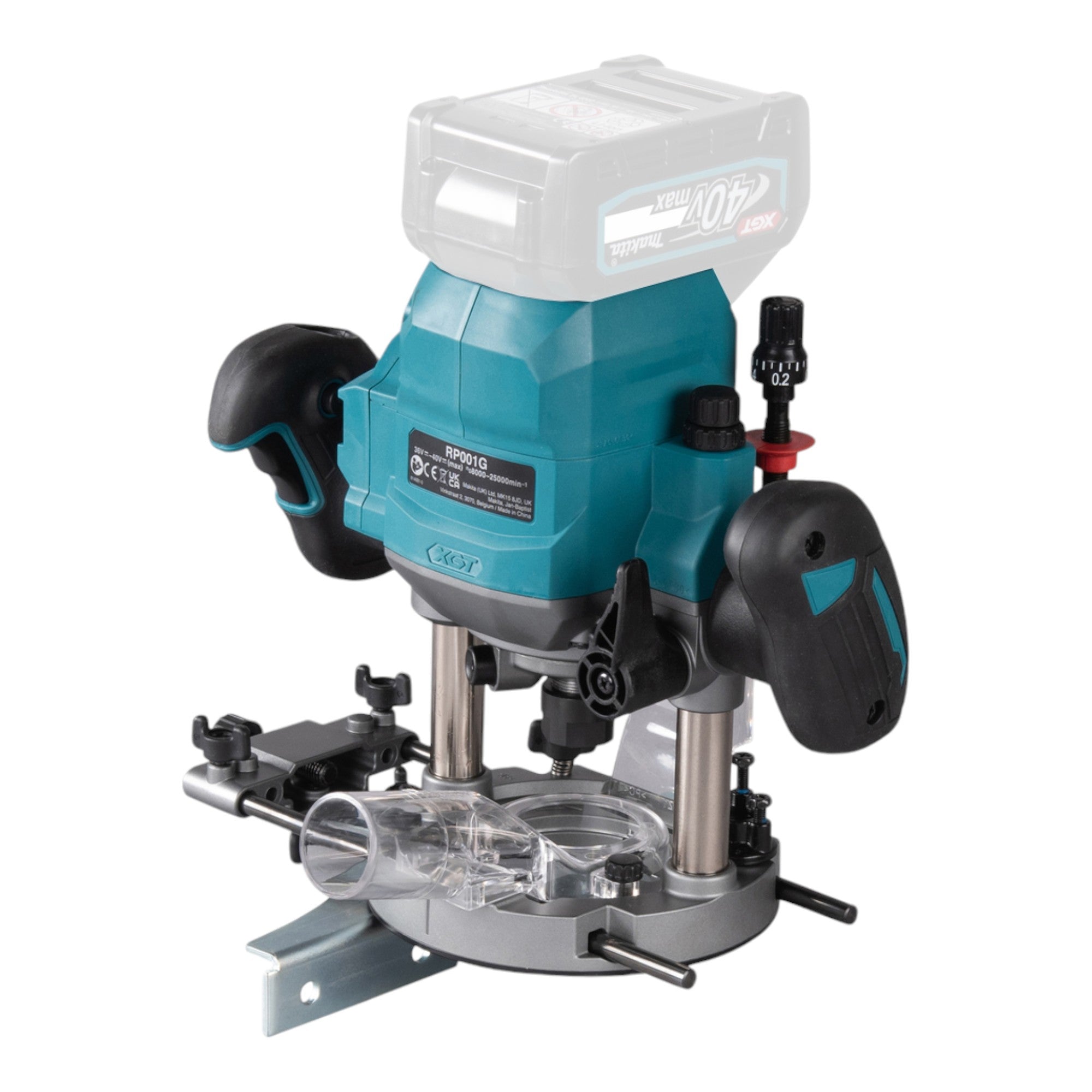 Makita RP 001 GM101 Akku Oberfraese 40 V max 12 mm Brushless 1x Akku 4 0 Ah Ladegeraet Makpac 4 - toolbrothers