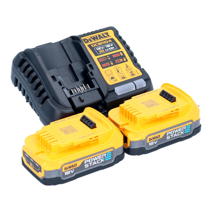Pistola per calafataggio a batteria DeWalt DCE 581 E2K 18 V 310 ml + 2x batteria Powerstack 1,7 Ah + caricabatterie + custodia