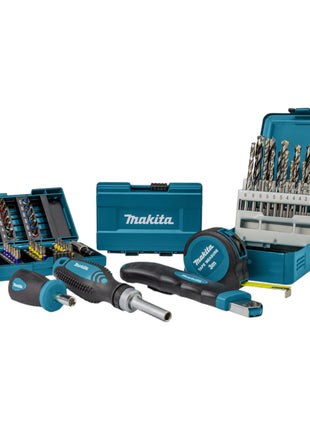 Makita B-49725 Bohrer Bit Set 96 teilig + Makpac ( Cuttermesser Maßband Faustschraubendreher Ratschenschraubendreher Bithalter )