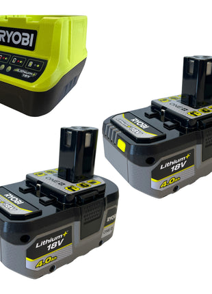 RYOBI RY18CS20A-0 Motosierra batería 18 V ONE+ 20 cm compacta + 2x baterías 4,0 Ah + cargador