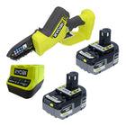 RYOBI RY18PSX10A Sega per potatura a batteria 18 V 10 cm brushless + 2x batteria 5,0 Ah + caricatore