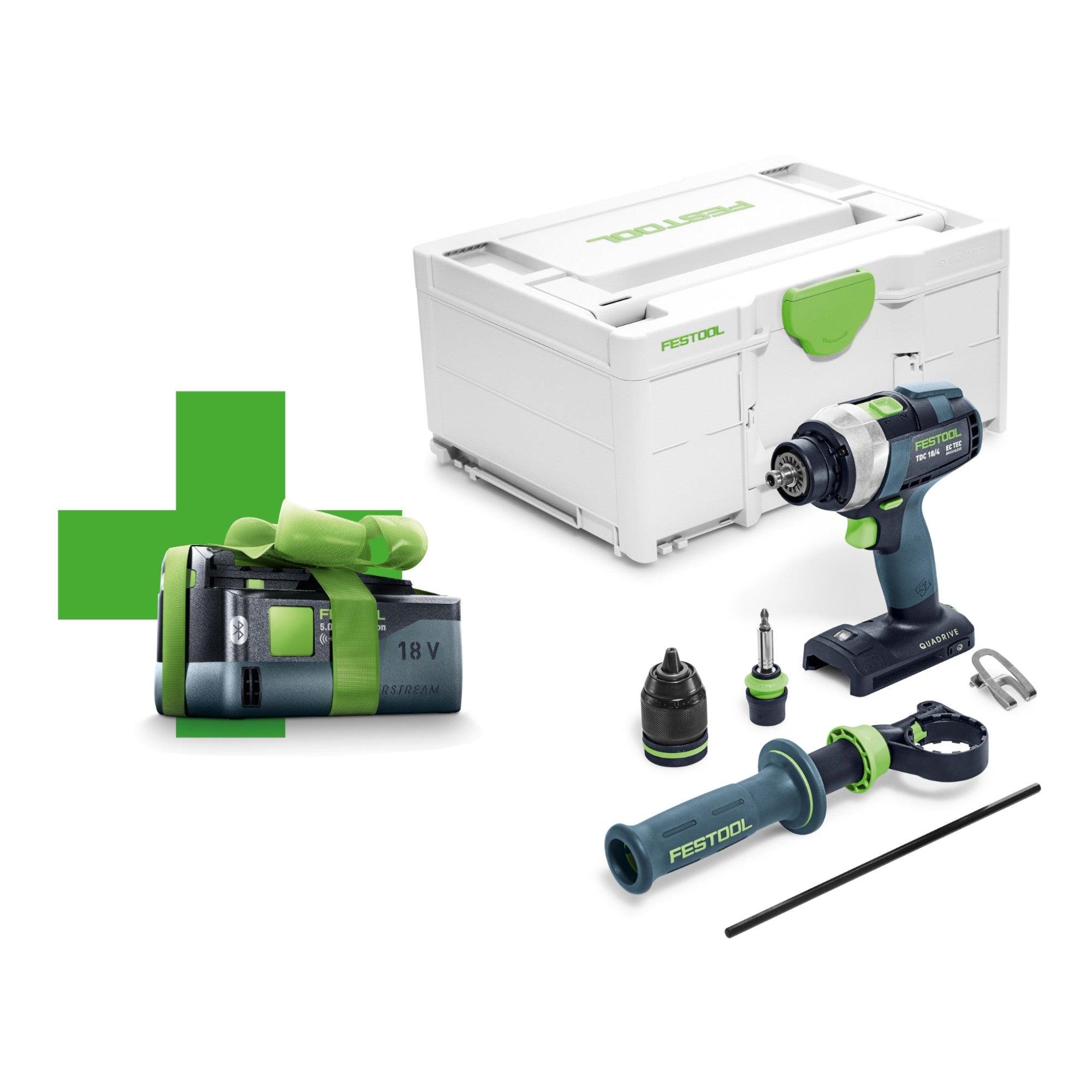 Festool TDC I Basic 5 0 Akku Bohrschrauber 18 V 75 Nm 577052 Brushless 1x Akku 5 0 Ah Systainer ohne Ladegeraet 0 - toolbrothers