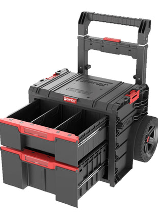 Qbrick System PRO Cart 2.0 Plus Cajón 2 caja móvil con ruedas 520 x 415 x 660 mm 9,5 l 12 l doble asa telescópica extraíble