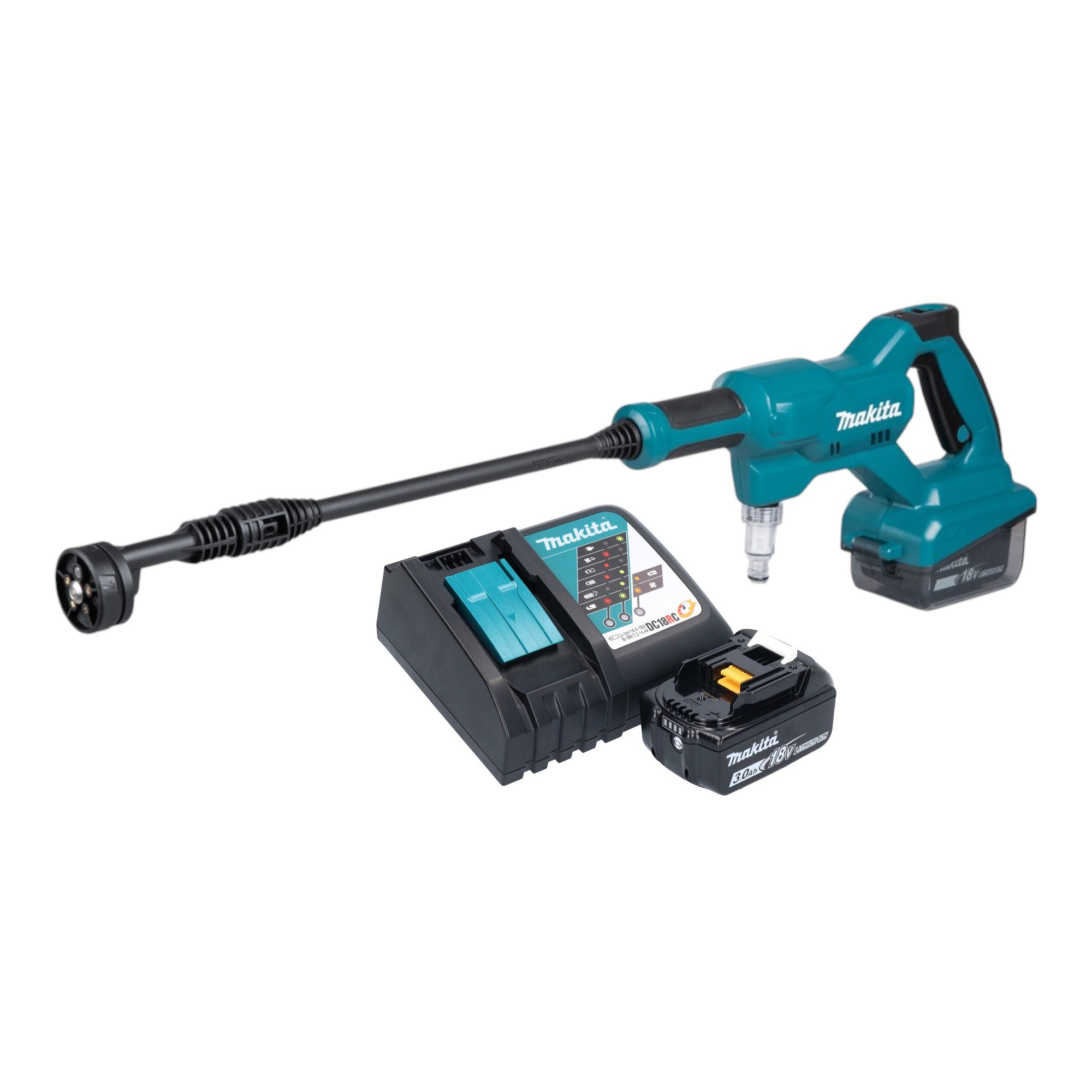 Makita DHW 180 RF1 Akku Druckreiniger 18 V 24 bar 1x Akku 3 0 Ah Ladegeraet 0 - toolbrothers