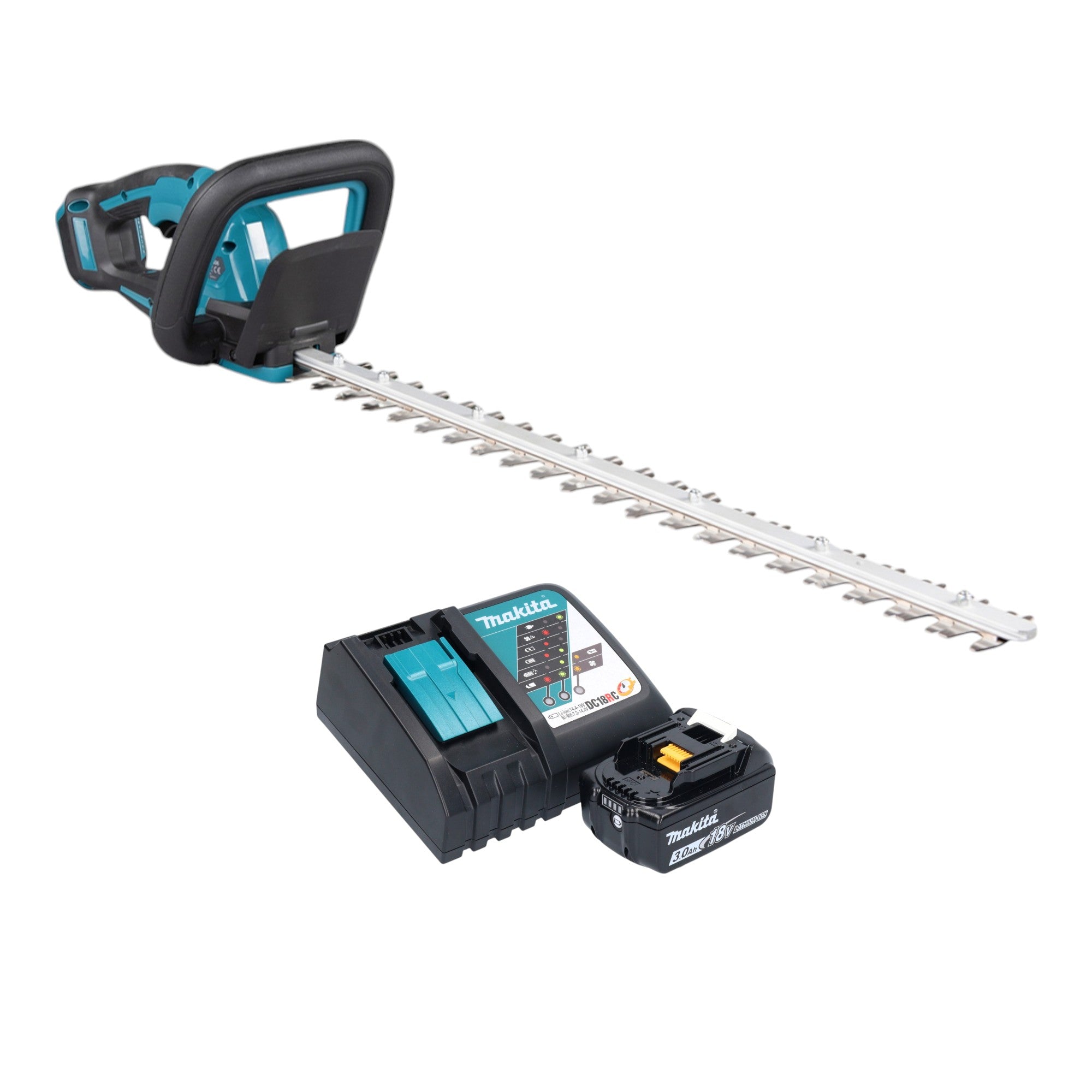 Makita DUH 606 RF Akku Heckenschere 18 V 600 mm Brushless 1x Akku 3 0 Ah Ladegeraet 0 - toolbrothers