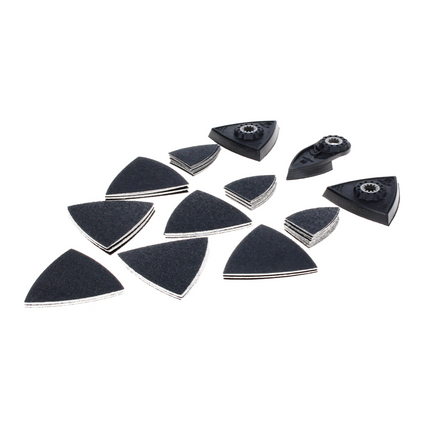 Fein Multimaster AMM 700 MAX AS Akku Multifunktionswerkzeug 18 V Starlock Max Black Edition + Schleif Zubehör Set 63 tlg. + L-Boxx - ohne Akku, ohne Ladegerät