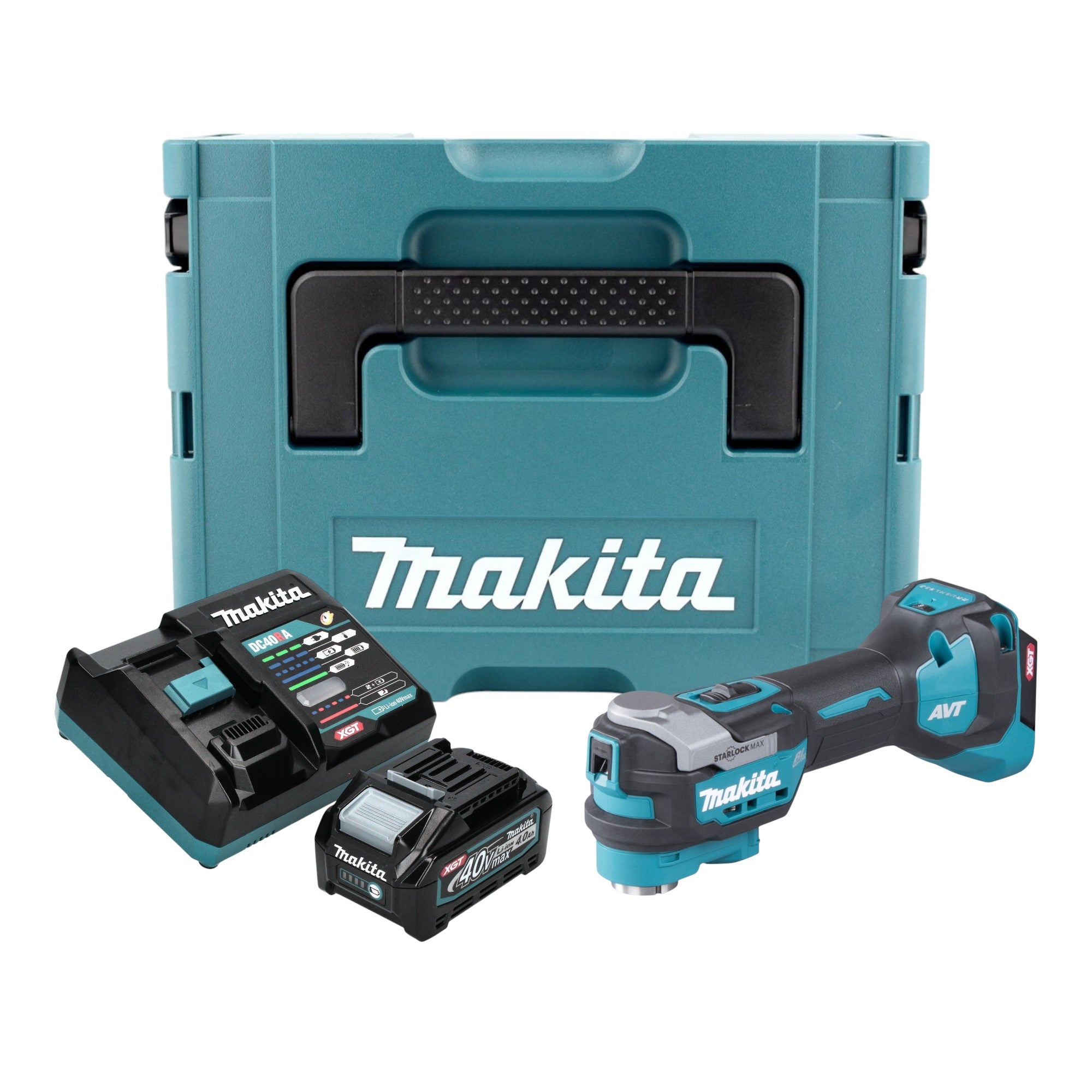 Makita TM 001 GM101 Akku Multifunktionswerkzeug 40 V max Starlock Max Brushless 1x Akku 4 0 Ah Ladegeraet Makpac 0 - toolbrothers