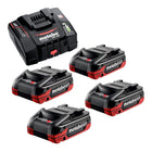 Metabo Basis Set 4x LiHDX Akkupack 18 V 4 0 Ah Akku 4x 624974000 ASC 290 Ladegeraet 627370000  0 - toolbrothers