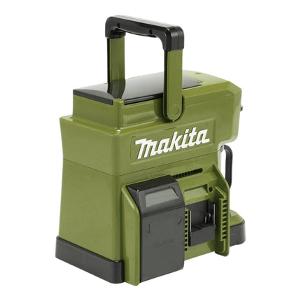 Makita DCM 501 SF2O Caffettiera a batteria 12 V max / 18 V oliva + 2x batteria ricaricabile 3,0 Ah + caricatore